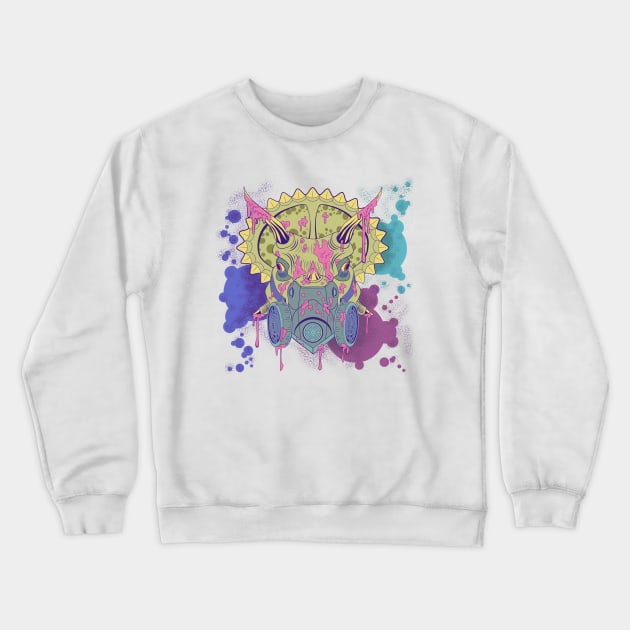 Tricera Paint Crewneck Sweatshirt by funny_fuse